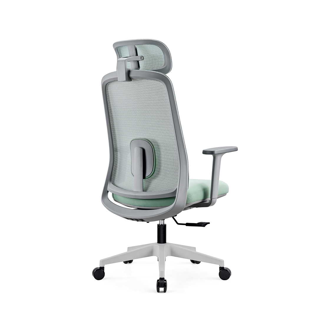 Q323A grey frame office chair (4)