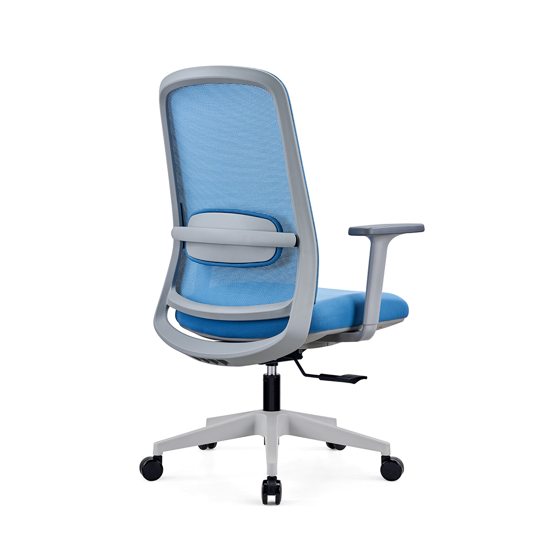 Q322B moulded foam grey frame office chair (4)