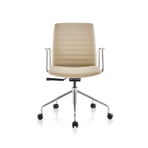 90110B Low back leather swivel chair